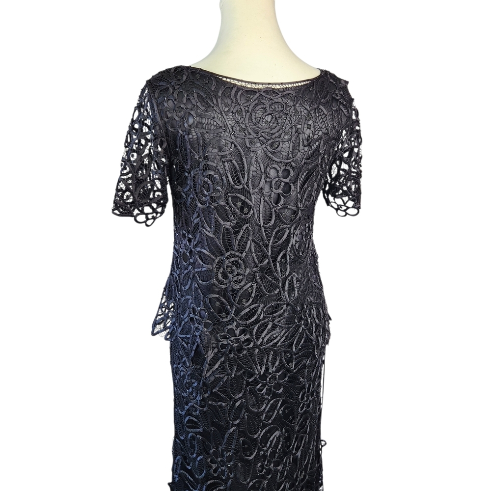 Vintage Silken Poetry 100% Silk Hand Crocheted Beaded Lace Maxi Skirt & Top Set - Picture 15 of 16